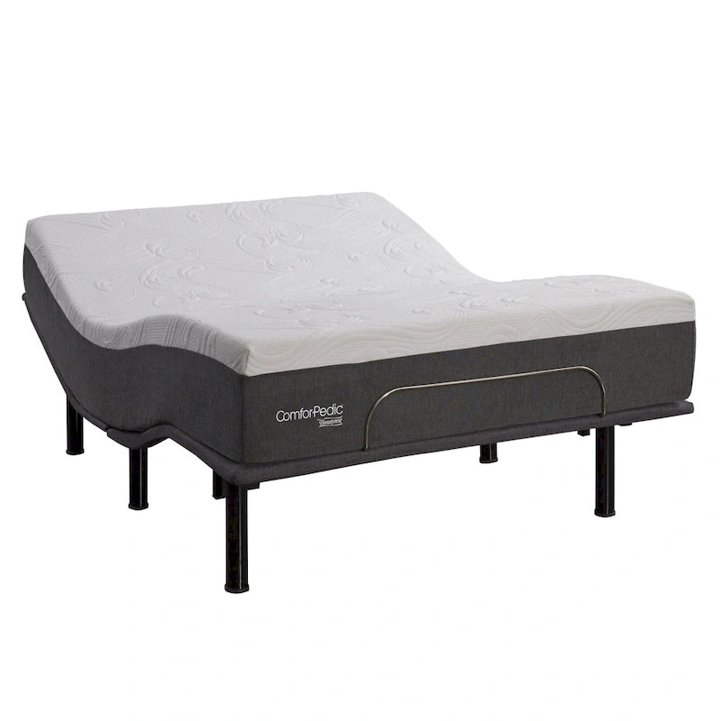 White Gel Memory Foam Mattress & Adjustable Bed Set, 1–2 Person
