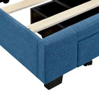 Beige / Pink / Blue / Grey Linen Upholstered Queen Platform Bed with 3 Drawers, for 2