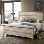 White-wash Contemporary King 5-Piece Bedroom Set