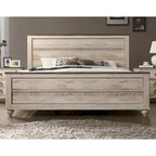 White-wash Contemporary King 5-Piece Bedroom Set