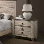 White-wash Contemporary King 5-Piece Bedroom Set