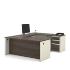 Multi-Color U-Shaped Workstation Desk with Pedestal, 1-Person