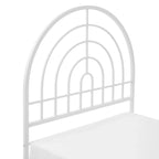 Black / White Metal Arch Twin Bed Frame, Mid-Century Style, Single