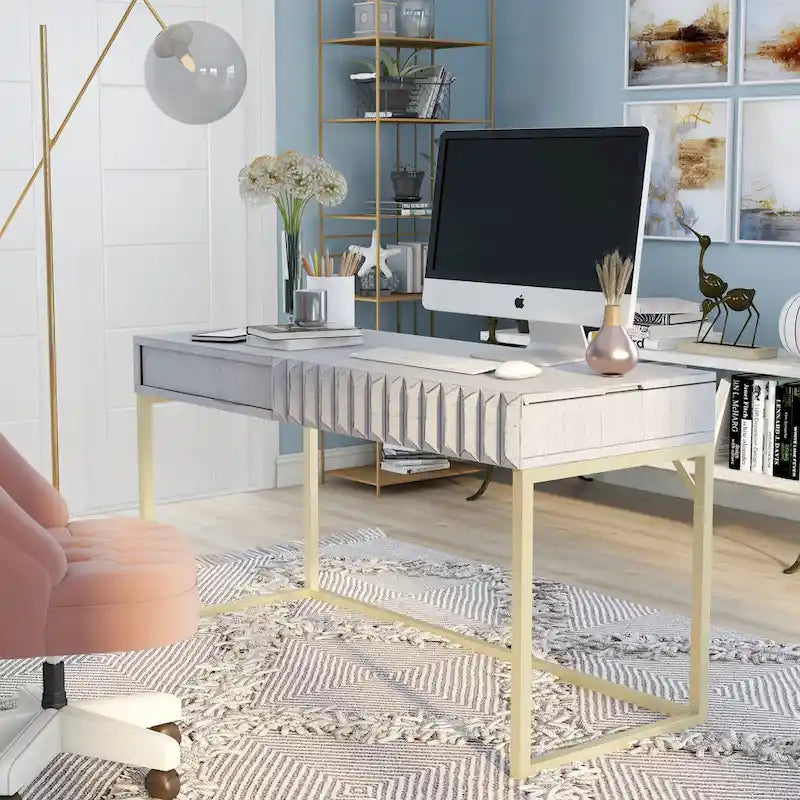 Bird Modern 57-inch Metal Lift-top Standing Desk by Furniture of America
