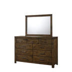 Brown Rustic Wood Panel 5-Piece Bedroom Set, Queen/King