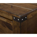 Brown Rustic Wood Panel 5-Piece Bedroom Set, Queen/King