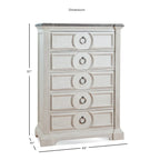 Antique White 6-Piece King Bedroom Set, Farmhouse Style