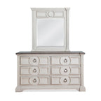 Antique White 6-Piece King Bedroom Set, Farmhouse Style