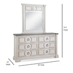 Antique White 6-Piece King Bedroom Set, Farmhouse Style