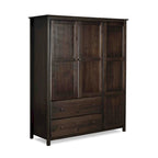 Shaker-Style 3-Door Wood Armoire, Espresso/Walnut/Cherry, 1-Person