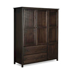 Shaker-Style 3-Door Wood Armoire, Espresso/Walnut/Cherry, 1-Person