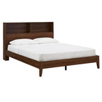 Grey / White / Cherry Bookcase Queen Platform Bed with USB Ports – 1-Person