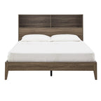 Grey / White / Cherry Bookcase Queen Platform Bed with USB Ports – 1-Person