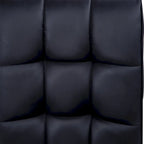 Black Mid-Back Office Chair, PU Leather, Swivel, Single