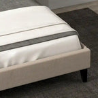 Black/Beige/Grey Velvet Wingback Bed Frame with Storage, King, 2-Person