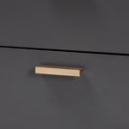 Charcoal Grey & Gold 2-Drawer Nightstand