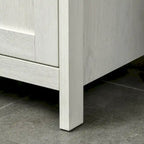 Antique White Freestanding Bathroom Storage Tower Cabinet, 3 Open Shelves