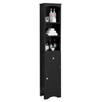 Tall Freestanding Bathroom Storage Cabinet with Drawer & Shelves, White/Green/Grey/Black