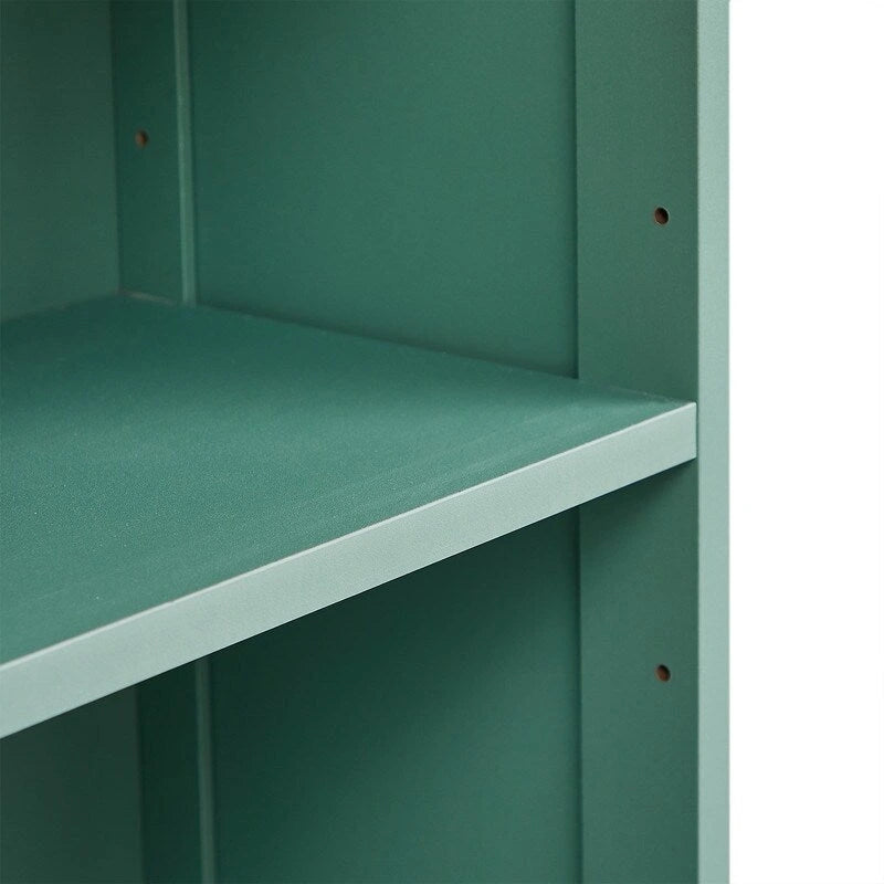 Tall Freestanding Bathroom Storage Cabinet with Drawer & Shelves, White/Green/Grey/Black