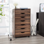 7-Drawer Mobile Storage Cabinet with Wheels – Black / Grey / White