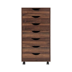7-Drawer Mobile Storage Cabinet with Wheels – Black / Grey / White