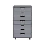7-Drawer Mobile Storage Cabinet with Wheels – Black / Grey / White