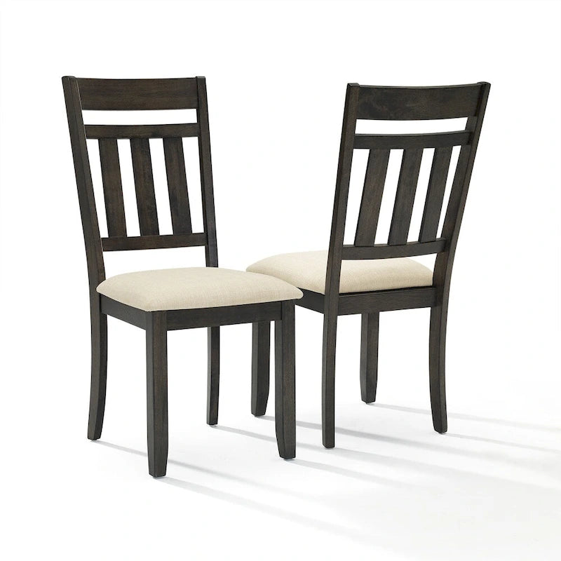 Beige/Grey Round Dining Set, Slate Pedestal Table + 4 Chairs, Seats 4