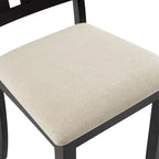 Beige/Grey Round Dining Set, Slate Pedestal Table + 4 Chairs, Seats 4