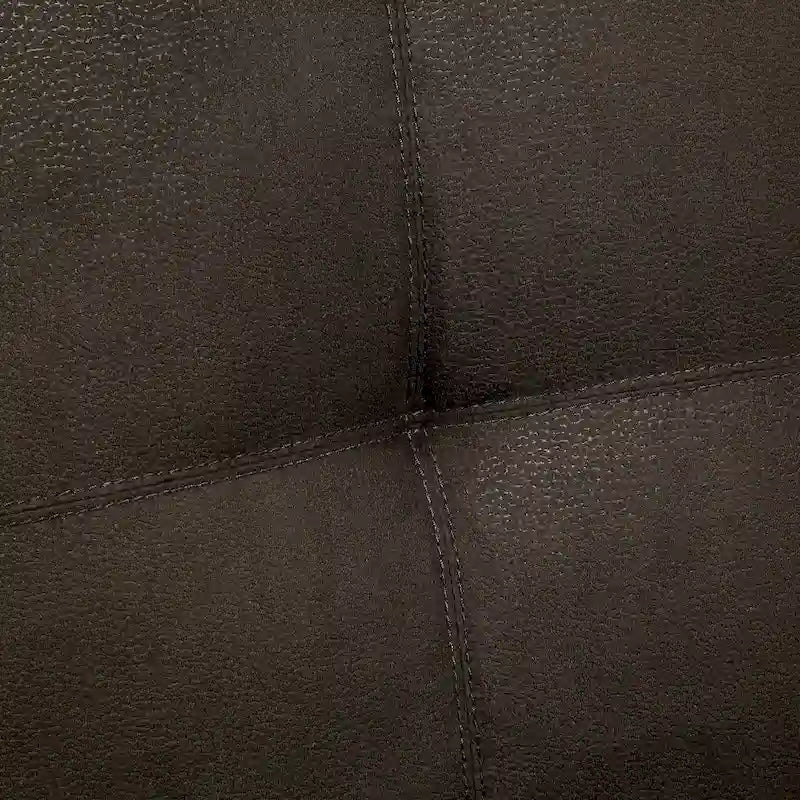 Dark Brown Fabric Tufted Futon Sofa with Storage, Seats 3