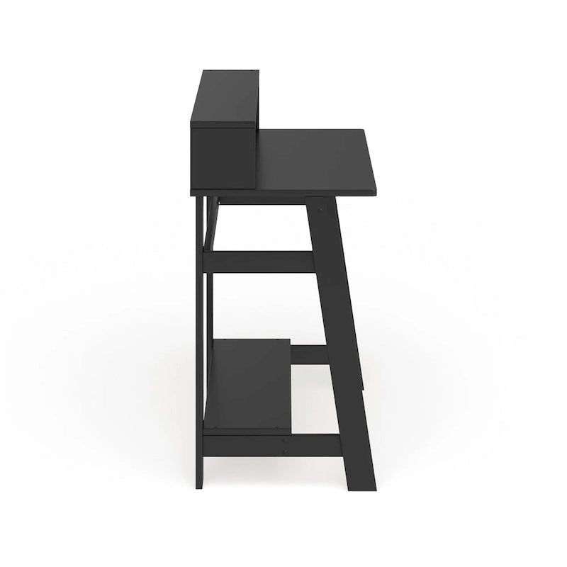Black / Espresso / Dark Walnut A-Frame Computer Desk, Single