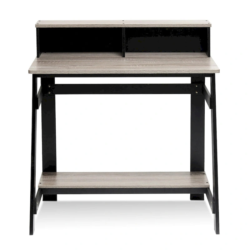 Black / Espresso / Dark Walnut A-Frame Computer Desk, Single