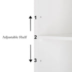 White Single-Door Wall-Mounted Mirror Cabinet, 1-Person