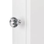 White Single-Door Wall-Mounted Mirror Cabinet, 1-Person