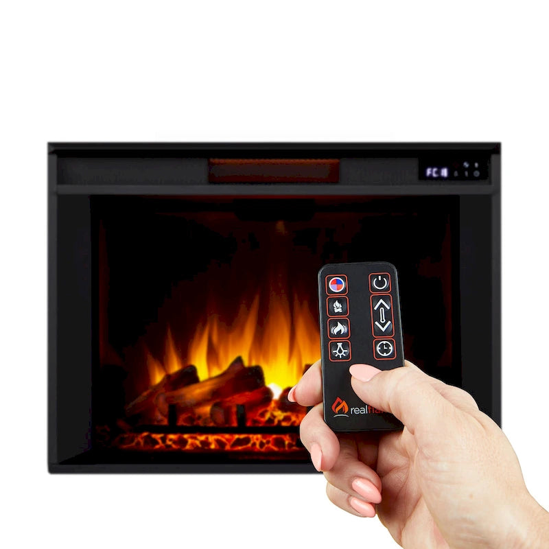 Off White Electric Fireplace TV Stand, Single-Zone, Fits up to 80" TV