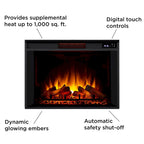 Off White Electric Fireplace TV Stand, Single-Zone, Fits up to 80" TV