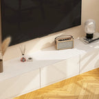 White / Black Wall-Mounted Floating TV Stand with LED Lights – 1-Person Install, Fits up to 75"