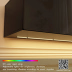 White / Black Wall-Mounted Floating TV Stand with LED Lights – 1-Person Install, Fits up to 75"