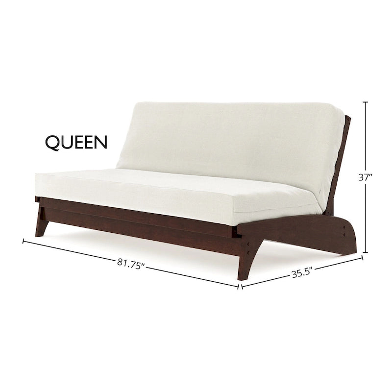 Oak / Cherry / Espresso / Grey Queen Futon Frame, 2-Person Sleeper Sofa