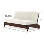 Oak / Cherry / Espresso / Grey Queen Futon Frame, 2-Person Sleeper Sofa