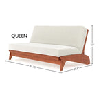 Oak / Cherry / Espresso / Grey Queen Futon Frame, 2-Person Sleeper Sofa