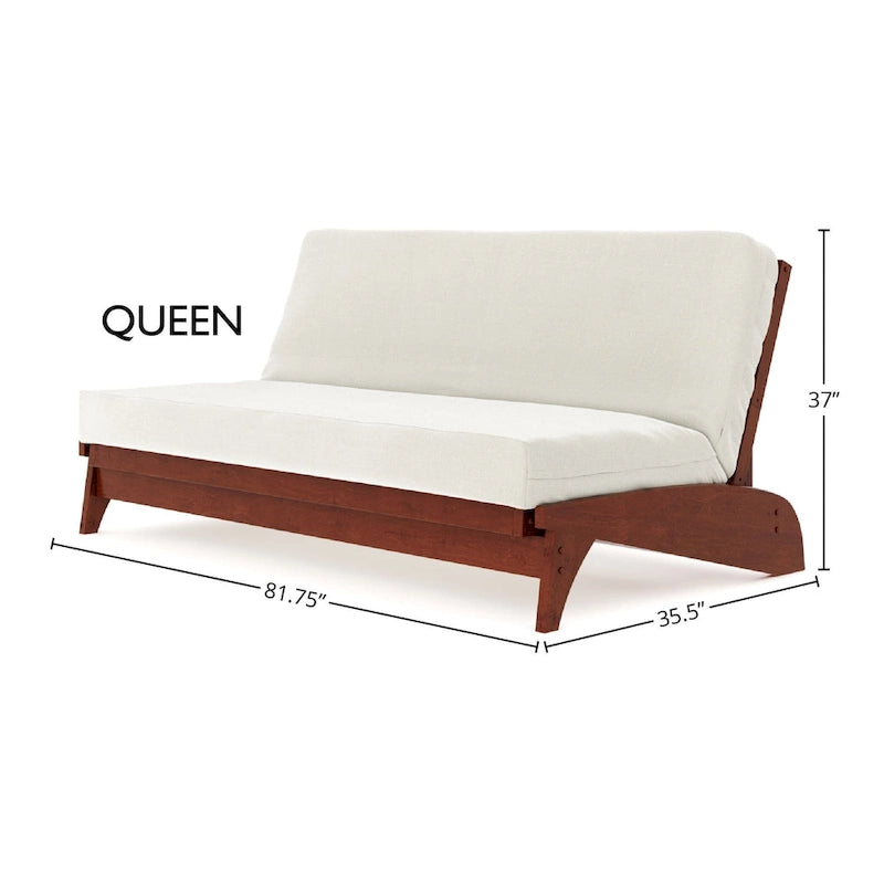 Oak / Cherry / Espresso / Grey Queen Futon Frame, 2-Person Sleeper Sofa
