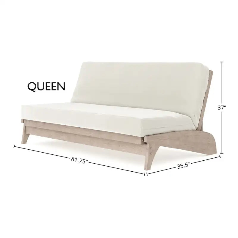 Oak / Cherry / Espresso / Grey Queen Futon Frame, 2-Person Sleeper Sofa