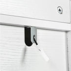 White/Oak Over-Toilet Storage Rack with Sliding Door, 1-Unit Bathroom Cabinet