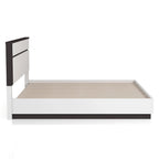 White & Metallic Gray 3-Piece Platform Bedroom Set with USB – King / Cal King / Queen (Sleeps 2)