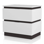 White & Metallic Gray 3-Piece Platform Bedroom Set with USB – King / Cal King / Queen (Sleeps 2)