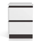 White & Metallic Gray 3-Piece Platform Bedroom Set with USB – King / Cal King / Queen (Sleeps 2)