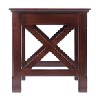Cappuccino Solid Wood 3-Piece Nesting Side Tables with X Cross Design