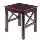 Cappuccino Solid Wood 3-Piece Nesting Side Tables with X Cross Design