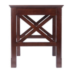 Cappuccino Solid Wood 3-Piece Nesting Side Tables with X Cross Design