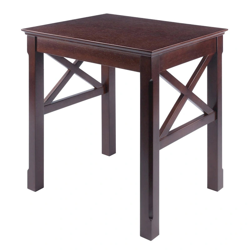 Cappuccino Solid Wood 3-Piece Nesting Side Tables with X Cross Design